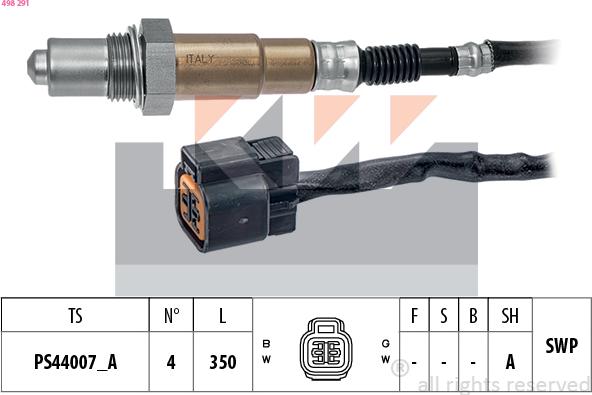 KW 498 291 - Sonda lambda autozon.pro