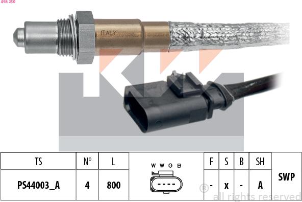 KW 498 250 - Sonda lambda autozon.pro