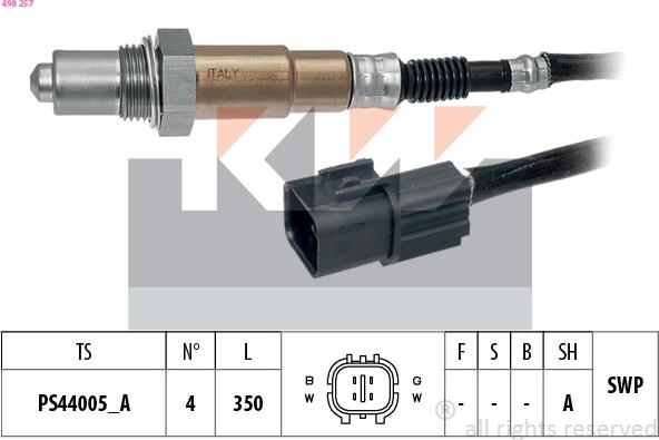 KW 498 257 - Sonda lambda autozon.pro