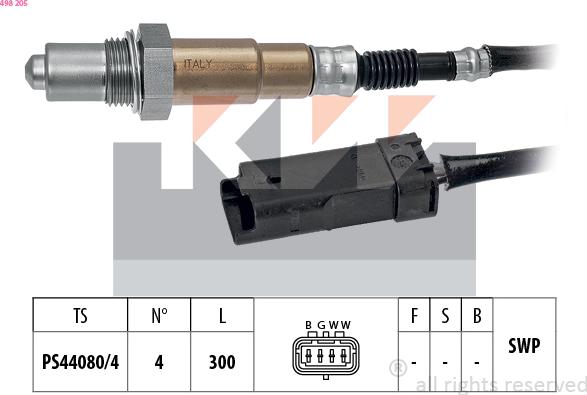 KW 498 205 - Sonda lambda autozon.pro