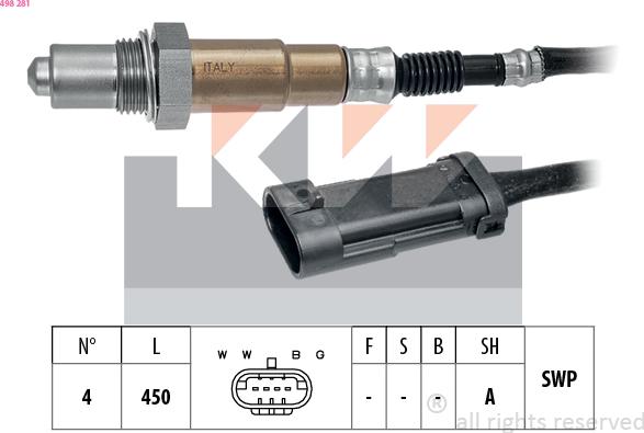 KW 498 281 - Sonda lambda autozon.pro