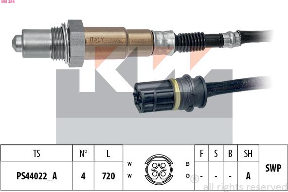 KW 498 288 - Sonda lambda autozon.pro