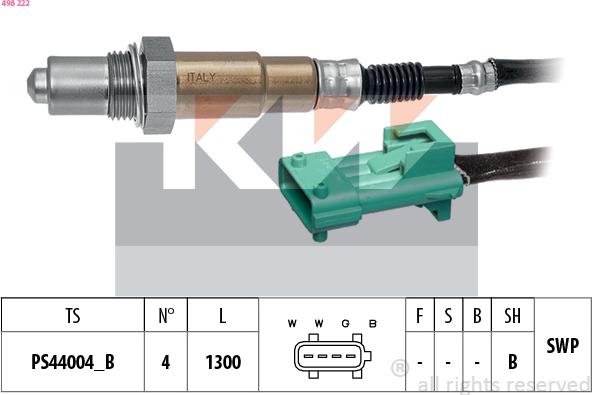 KW 498 222 - Sonda lambda autozon.pro