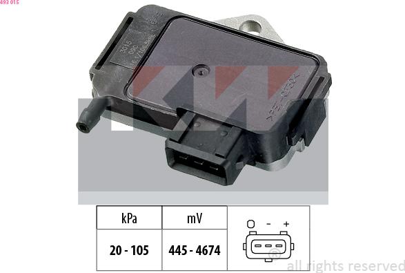 KW 493 015 - Sensore pressione aria, Aggiustaggio altimetrico autozon.pro