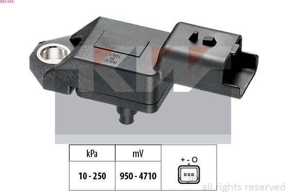 KW 493 034 - Sensore pressione aria, Aggiustaggio altimetrico autozon.pro