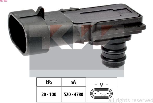 KW 493 023 - Sensore pressione aria, Aggiustaggio altimetrico autozon.pro