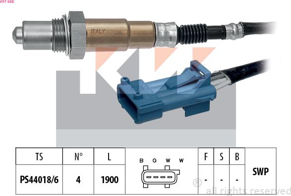 KW 497 688 - Sonda lambda autozon.pro