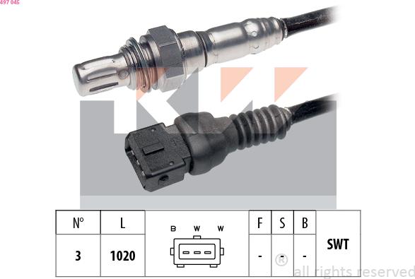 KW 497 045 - Sonda lambda autozon.pro