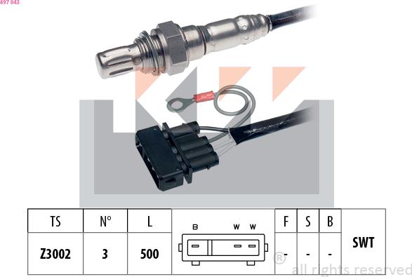 KW 497 043 - Sonda lambda autozon.pro