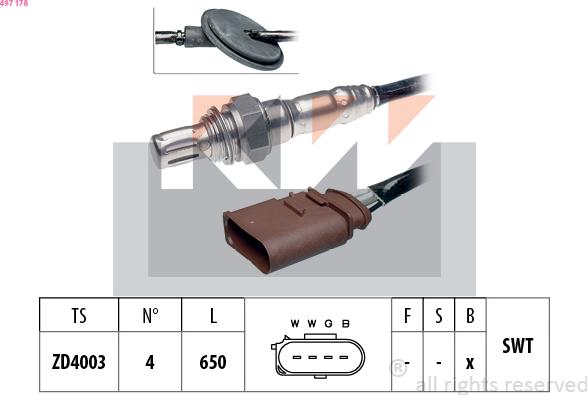 KW 497 178 - Sonda lambda autozon.pro