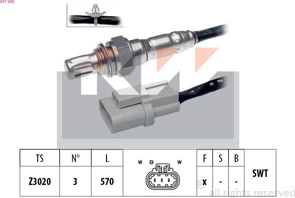 KW 497 398 - Sonda lambda autozon.pro