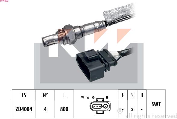 KW 497 352 - Sonda lambda autozon.pro