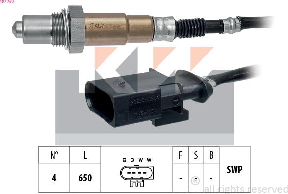 KW 497 750 - Sonda lambda autozon.pro