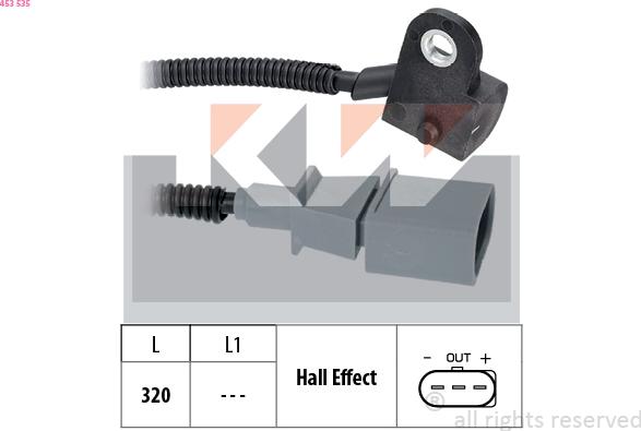 KW 453 535 - Sensore, Posizione albero a camme autozon.pro