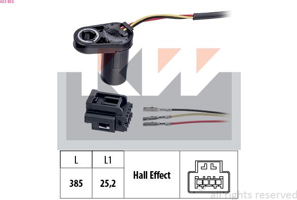 KW 453 855 - Sensore n° giri, Cambio automatico autozon.pro