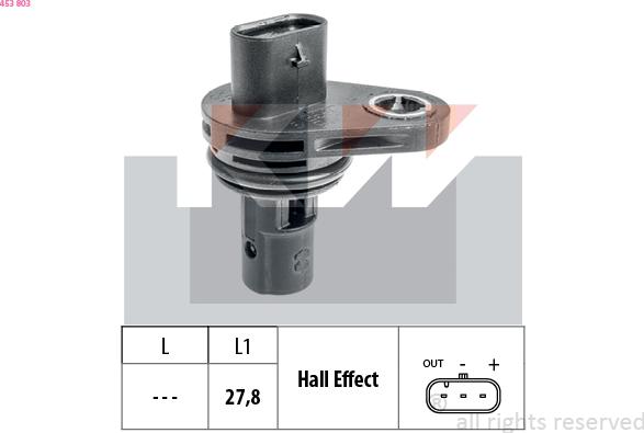 KW 453 803 - Sensore, Posizione albero a camme autozon.pro