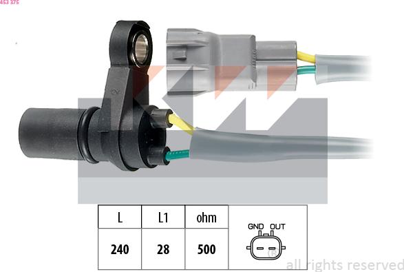 KW 453 375 - Sensore n° giri, Cambio automatico autozon.pro