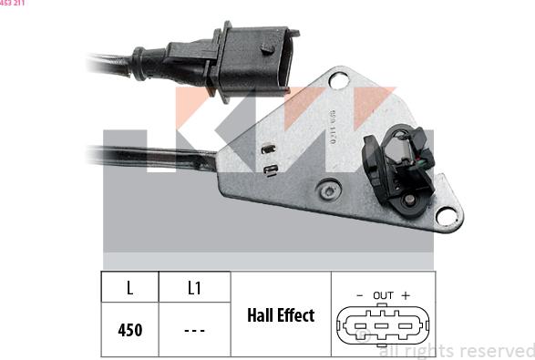 KW 453 211 - Sensore, Posizione albero a camme autozon.pro