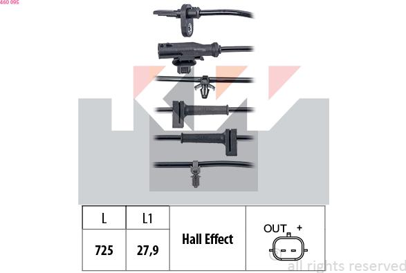 KW 460 095 - Sensore, N° giri ruota autozon.pro