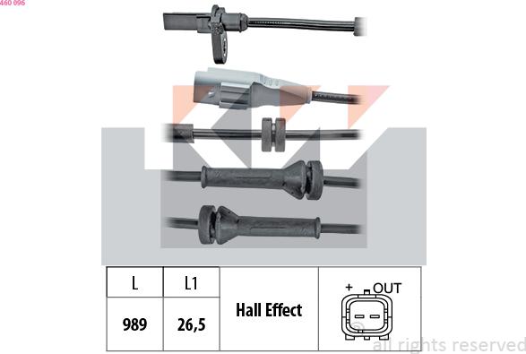 KW 460 096 - Sensore, N° giri ruota autozon.pro