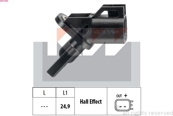 KW 460 005 - Sensore, N° giri ruota autozon.pro