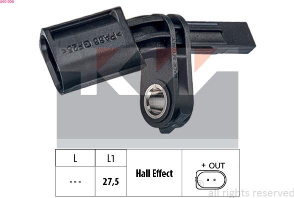 KW 460 006 - Sensore, N° giri ruota autozon.pro