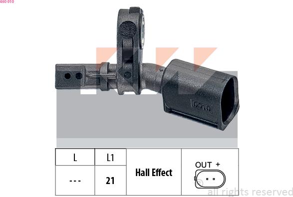 KW 460 010 - Sensore, N° giri ruota autozon.pro