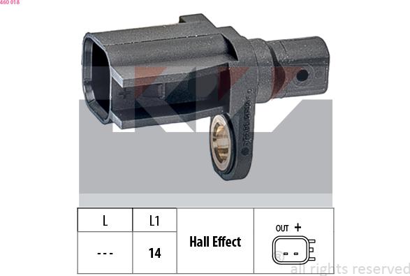 KW 460 018 - Sensore, N° giri ruota autozon.pro