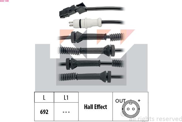 KW 460 149 - Sensore, N° giri ruota autozon.pro