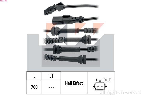 KW 460 146 - Sensore, N° giri ruota autozon.pro