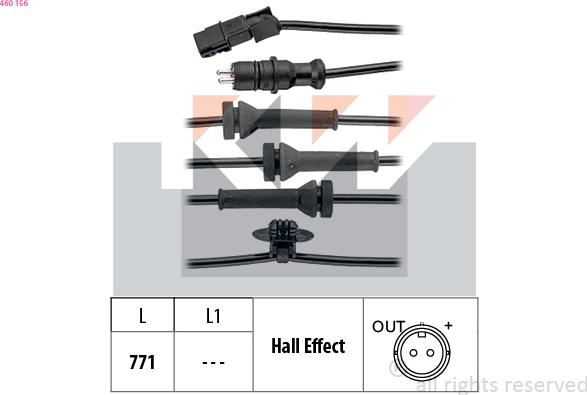 KW 460 156 - Sensore, N° giri ruota autozon.pro