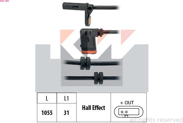 KW 460 189 - Sensore, N° giri ruota autozon.pro