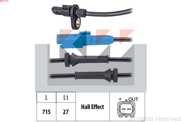 KW 460 171 - Sensore, N° giri ruota autozon.pro