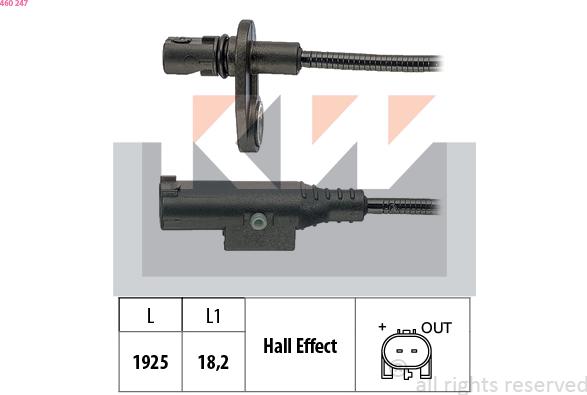 KW 460 247 - Sensore, N° giri ruota autozon.pro