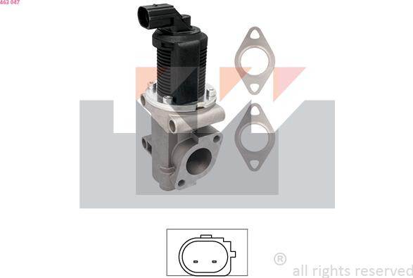 KW 463 047 - Valvola ricircolo gas scarico-EGR autozon.pro