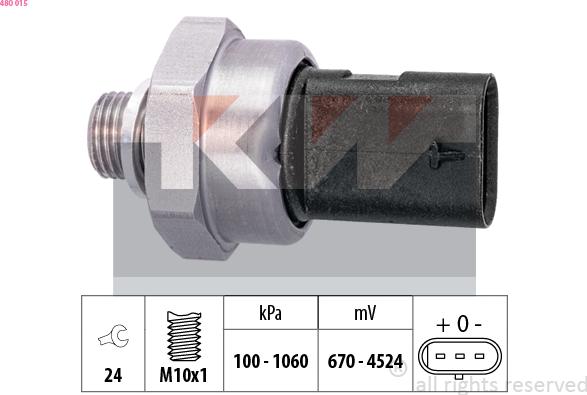 KW 480 015 - Sensore, Pressione olio autozon.pro