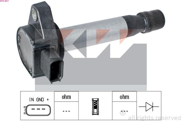 KW 470 457 - Bobina d'accensione autozon.pro