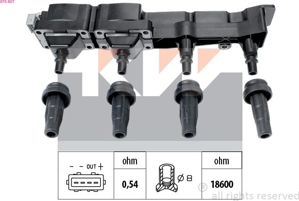 KW 470 407 - Bobina d'accensione autozon.pro