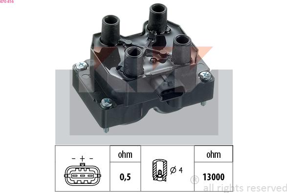 KW 470 416 - Bobina d'accensione autozon.pro