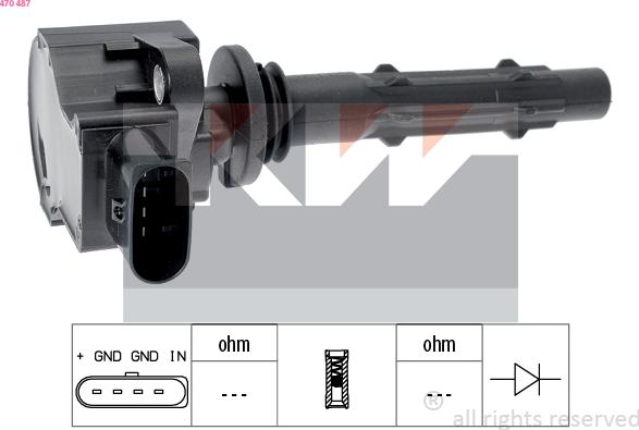 KW 470 487 - Bobina d'accensione autozon.pro