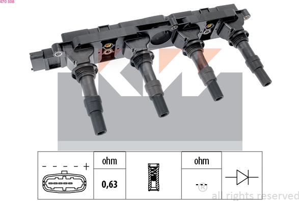 KW 470 508 - Bobina d'accensione autozon.pro