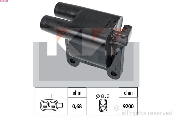 KW 470 581 - Bobina d'accensione autozon.pro