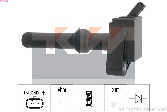 KW 470 660 - Bobina d'accensione autozon.pro