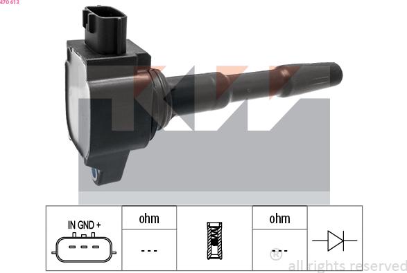 KW 470 613 - Bobina d'accensione autozon.pro