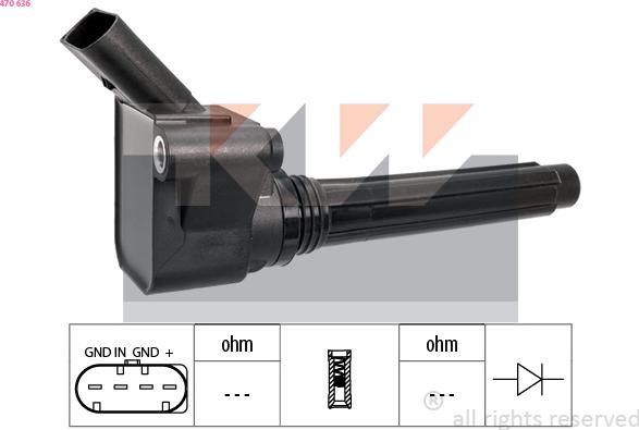 KW 470 636 - Bobina d'accensione autozon.pro