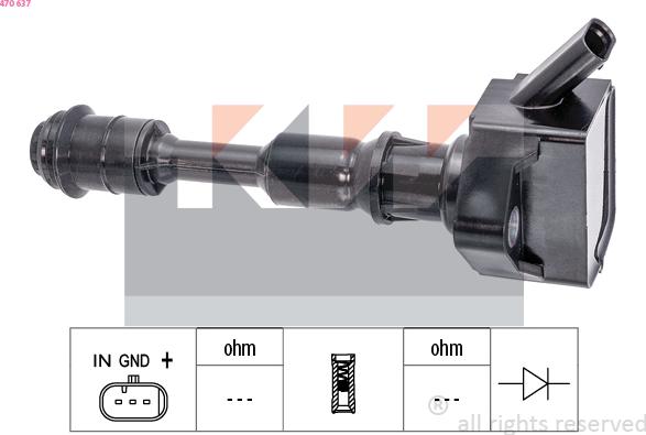 KW 470 637 - Bobina d'accensione autozon.pro