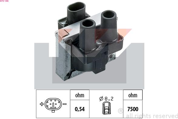 KW 470 146 - Bobina d'accensione autozon.pro