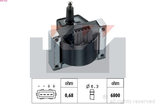 KW 470 155 - Bobina d'accensione autozon.pro