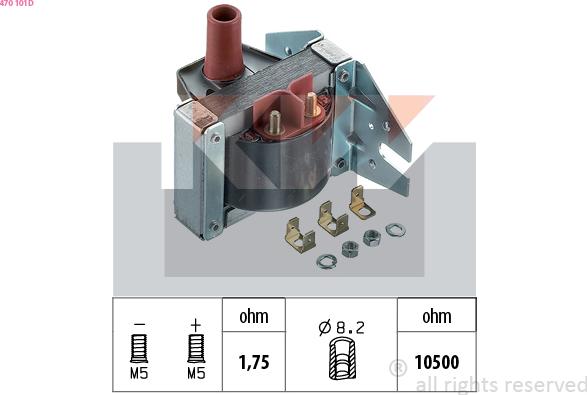 KW 470 101D - Bobina d'accensione autozon.pro