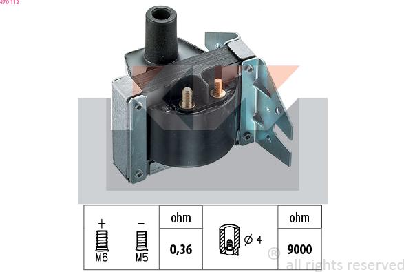 KW 470 112 - Bobina d'accensione autozon.pro